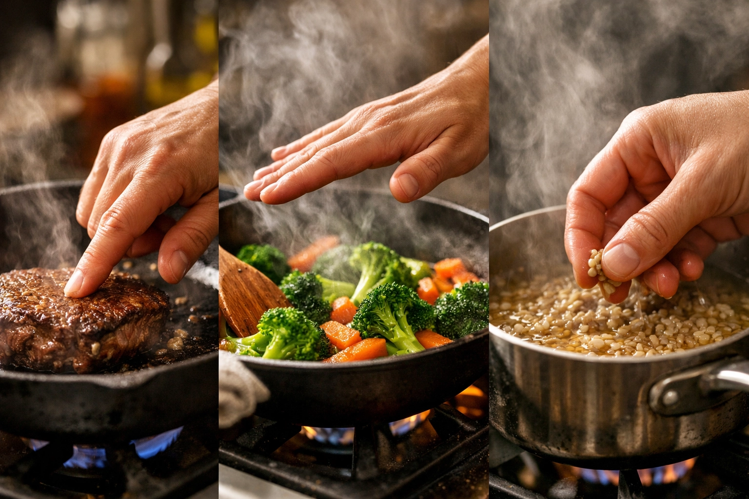 [HERO] The Texture Blueprint: How to Tell if Meat, Veggies, or Grains are Done Just by Touch