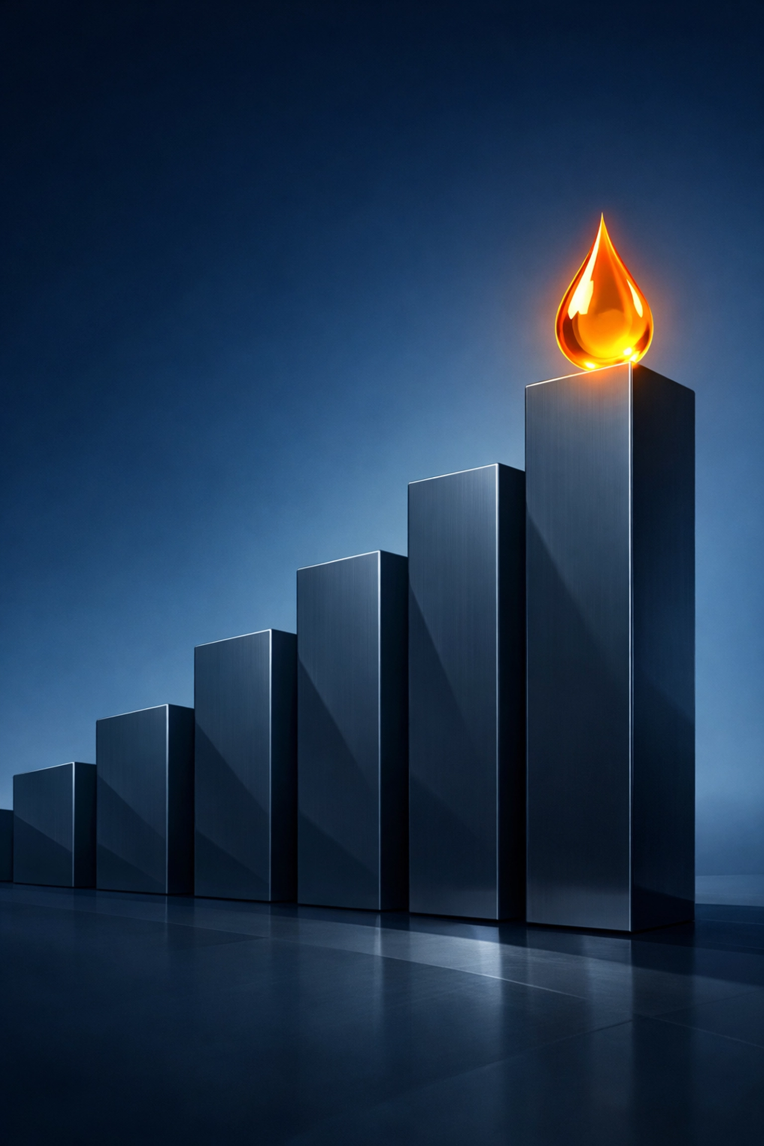 Rising bar chart with a feed enzyme droplet representing ROI and cost savings from improved feed conversion ratios.