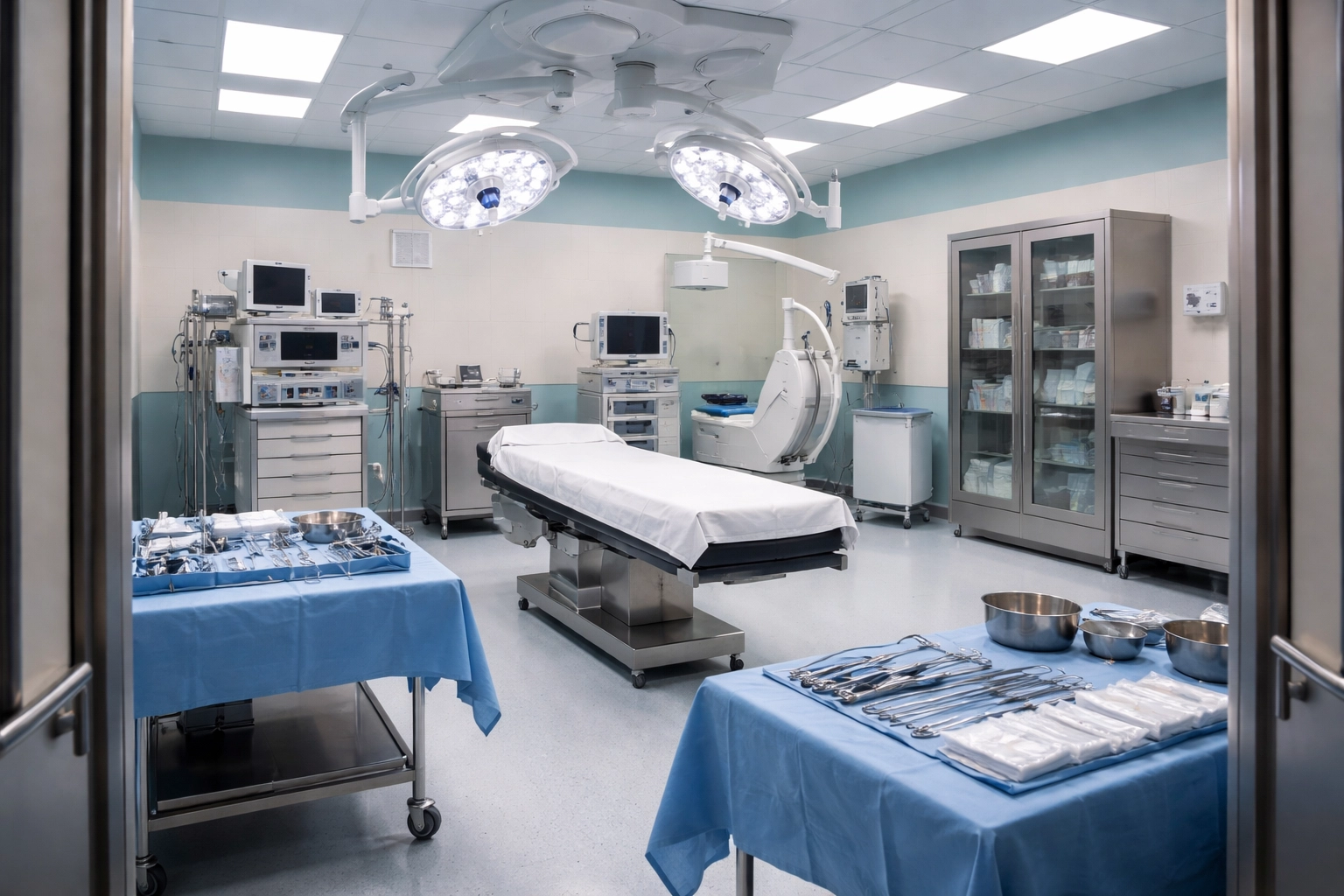Sterile ambulatory surgery center operating room prepared for AAAHC and AHCA inspection survey readiness