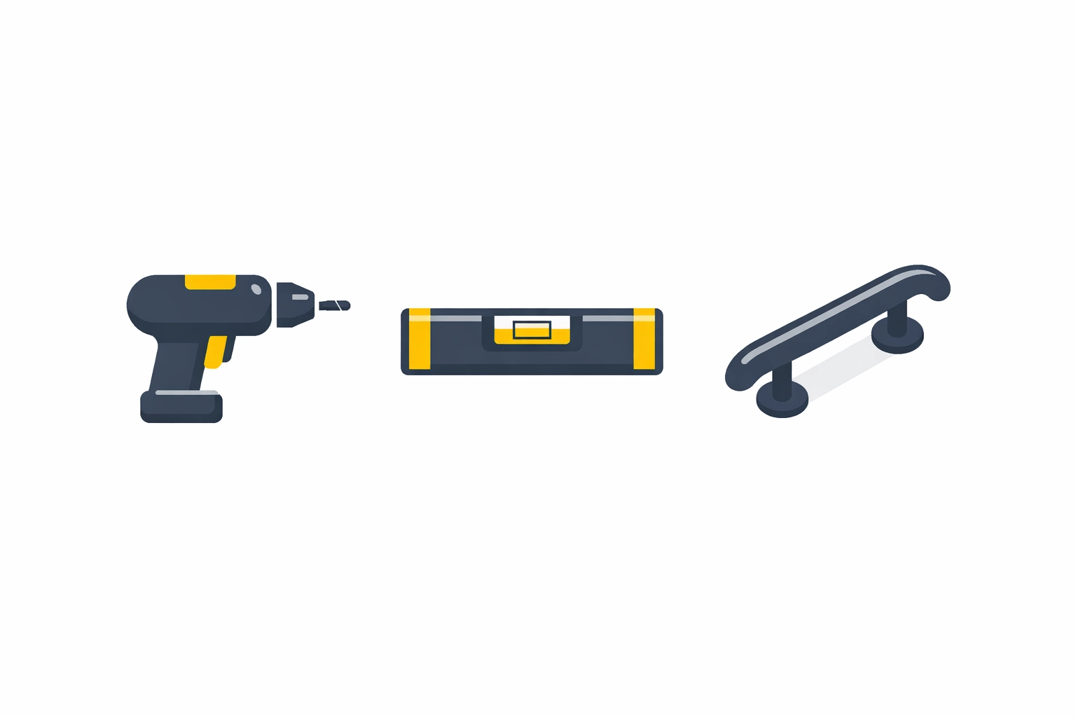 Handyman service icons for door repair and home maintenance in North Vancouver.