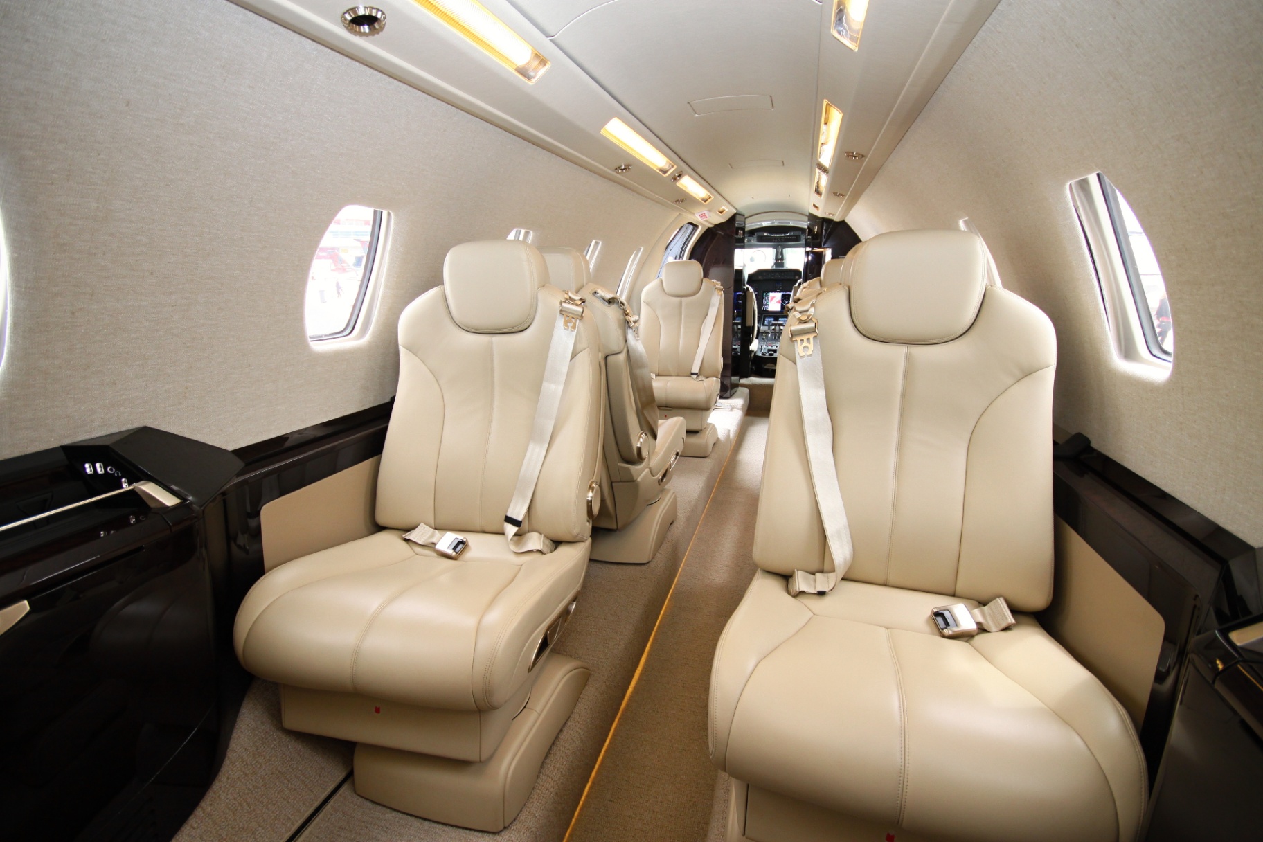 Luxurious Private Jet Cabin