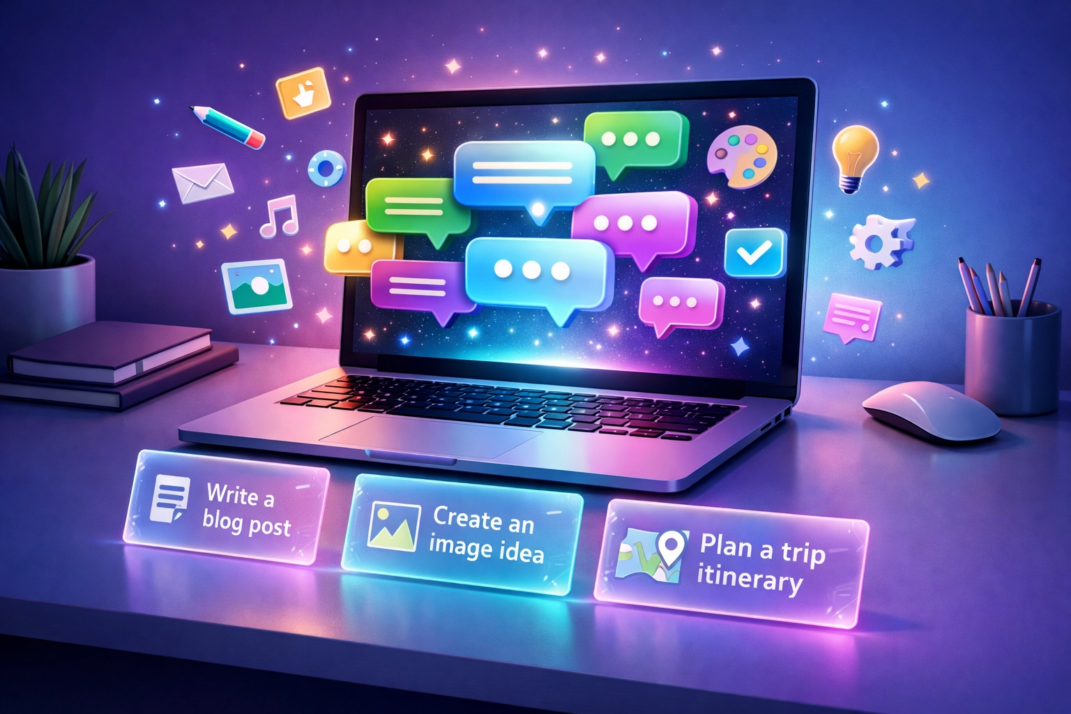 ChatGPT prompt library displayed on laptop for content creation and digital product sales