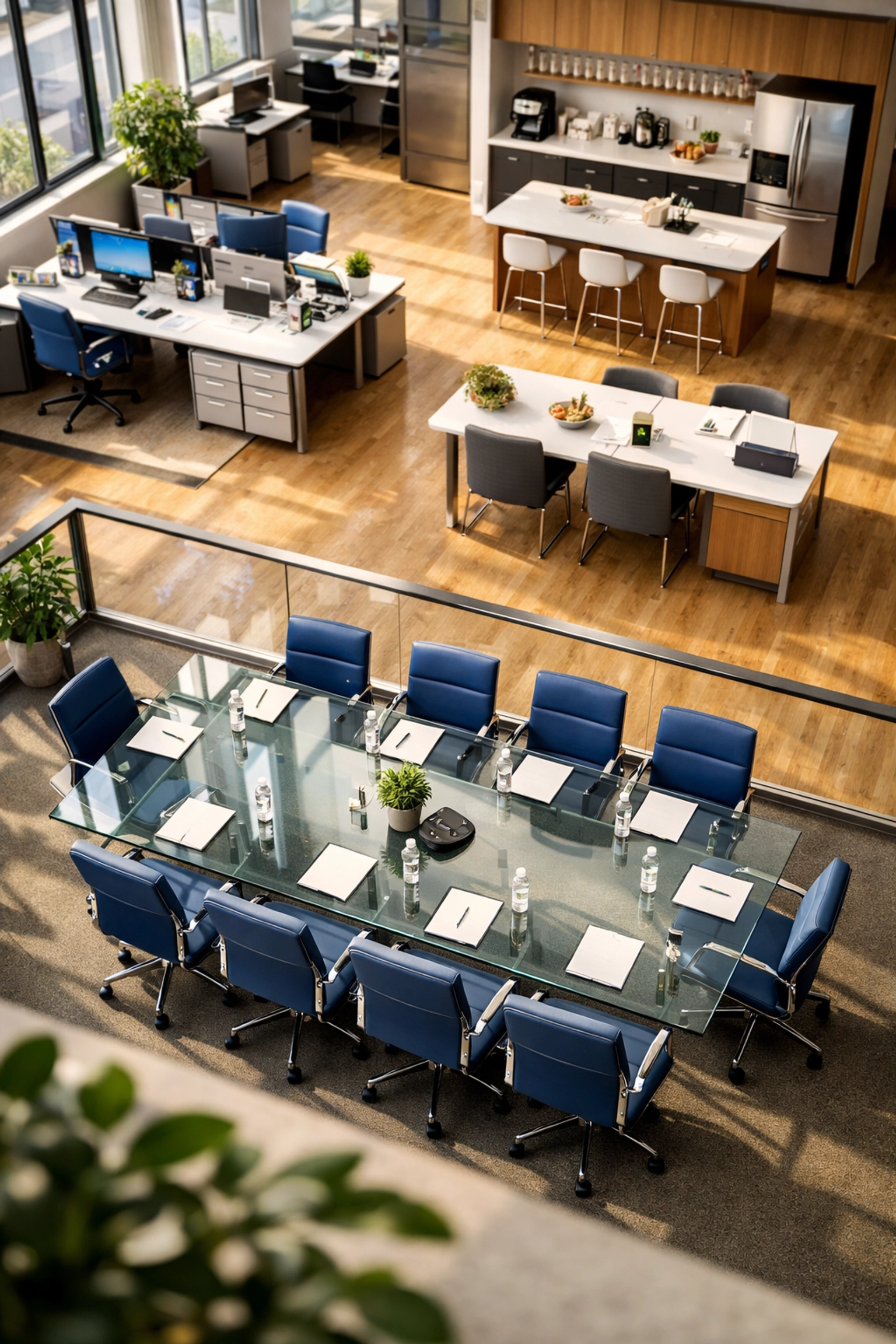 Pristine corporate office space in Paramus showing comprehensive cleaning results