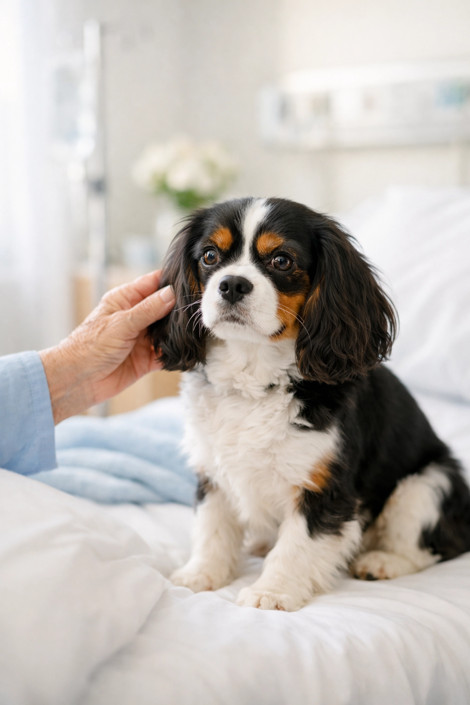 Health-tested Cavalier King Charles Spaniels in Portland OR provide comfort in a clinical therapy setting.