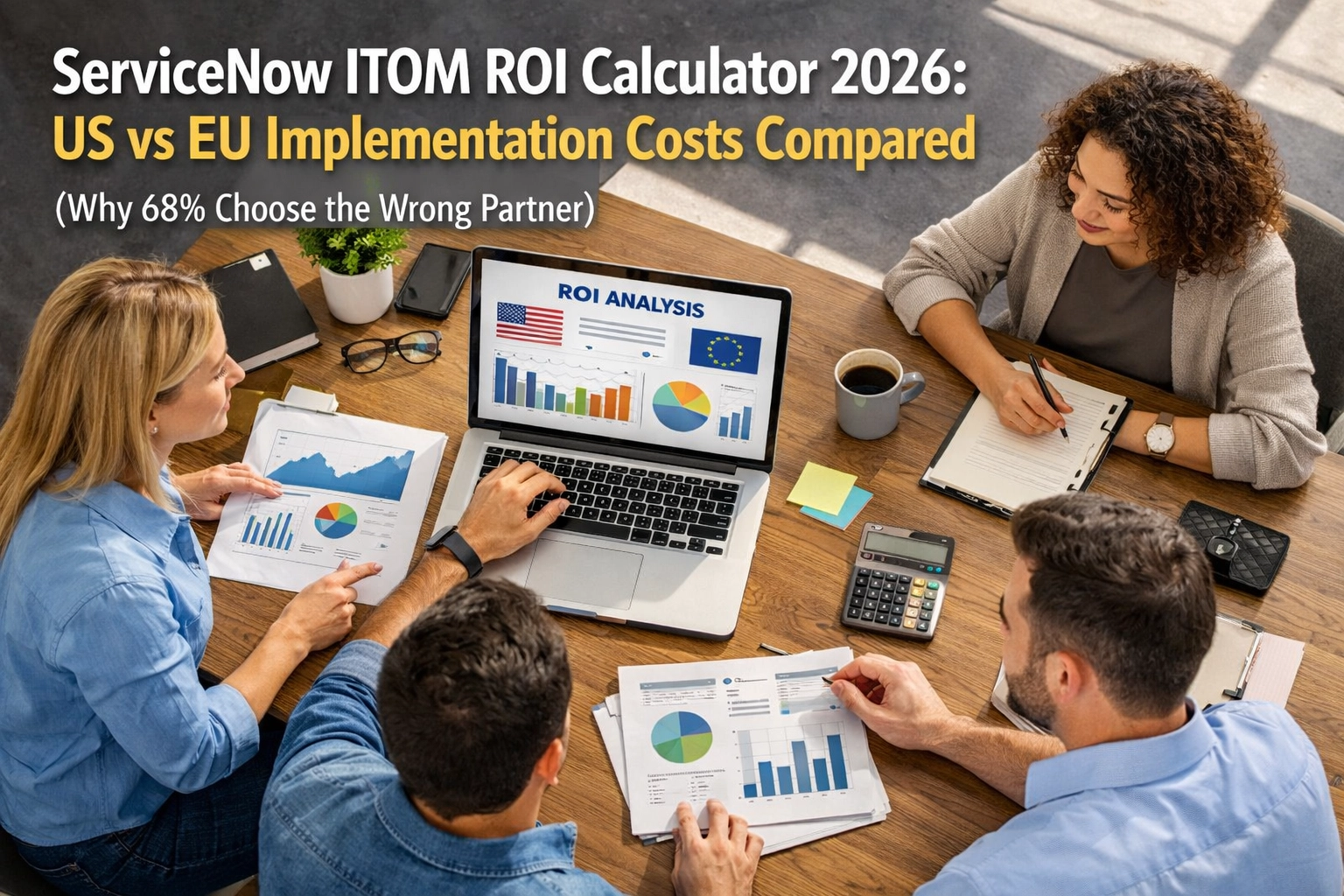 [HERO] ServiceNow ITOM ROI Calculator 2026: US vs EU Implementation Costs Compared (Why 68% Choose the Wrong Partner)