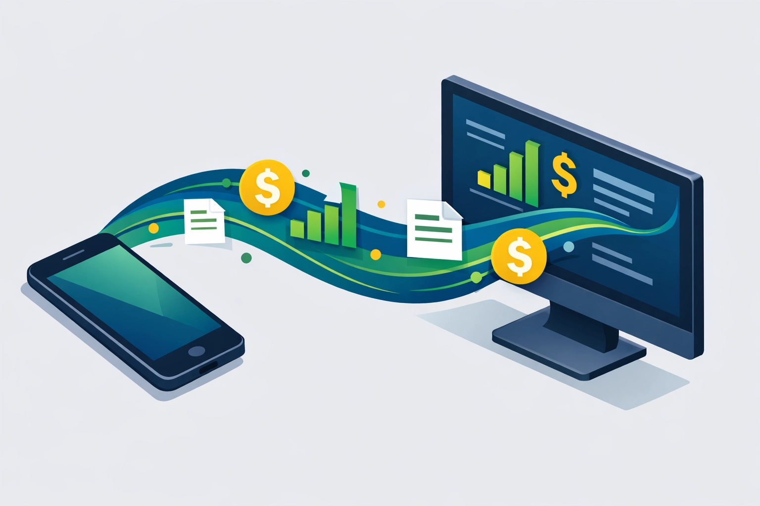 Digital synchronization of financial data and documents for virtual tax preparation services.