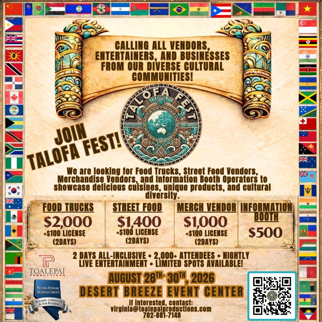 Vendor Recruitment Flyer for TALOFA FEST 2026