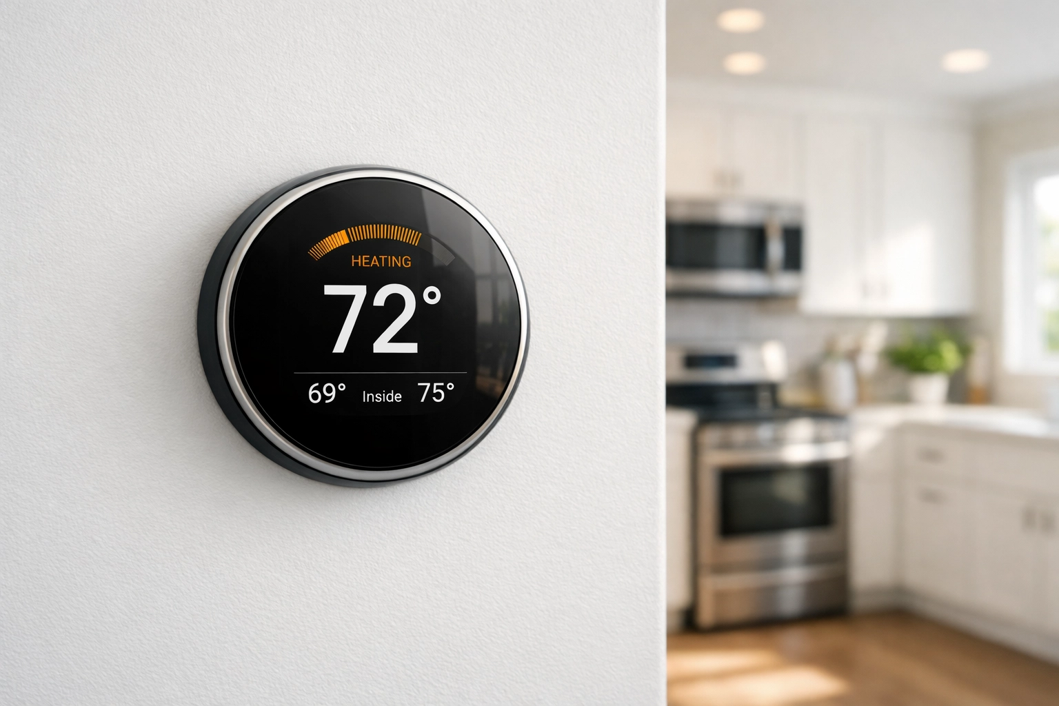 Smart thermostat and Energy Star kitchen appliances to improve energy efficiency in Saskatoon rentals.