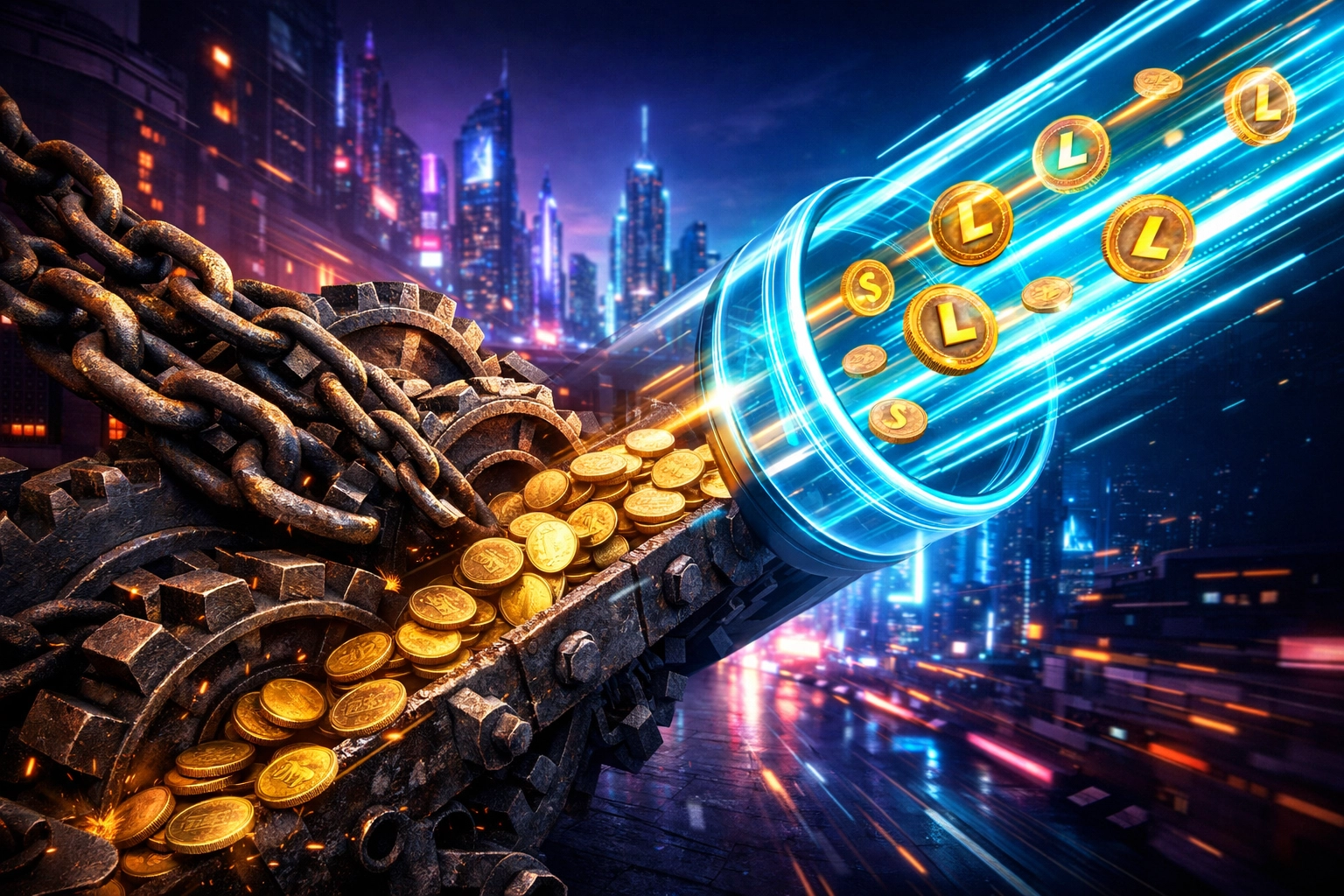 Larecoin digital payment gateway replacing legacy financial fees with fast, low-cost gas-only transfers.