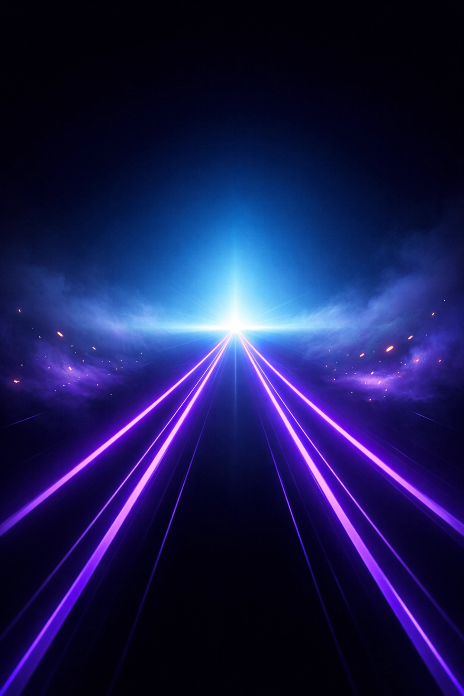 A glowing neon path leading toward a successful digital future for growing businesses.