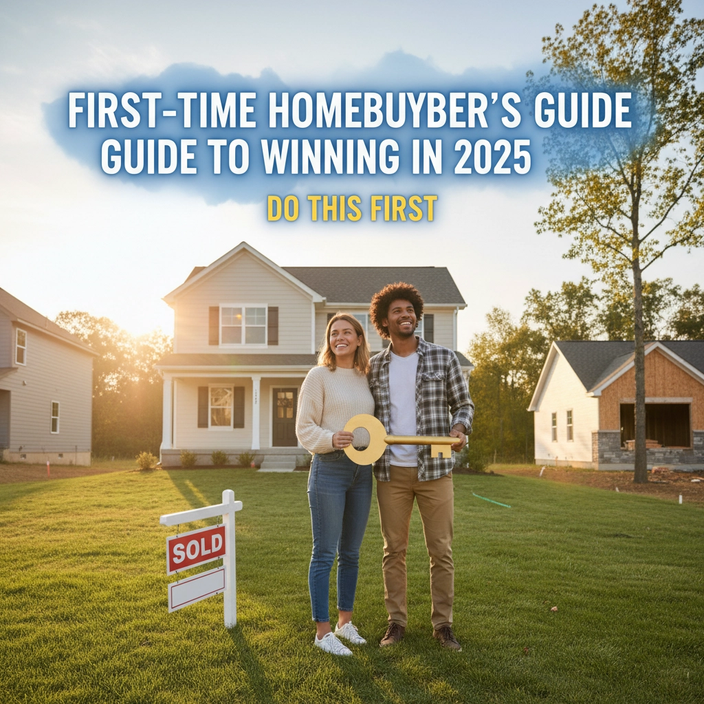 Young first-time homebuyers happily receiving house keys in Columbus, Ohio