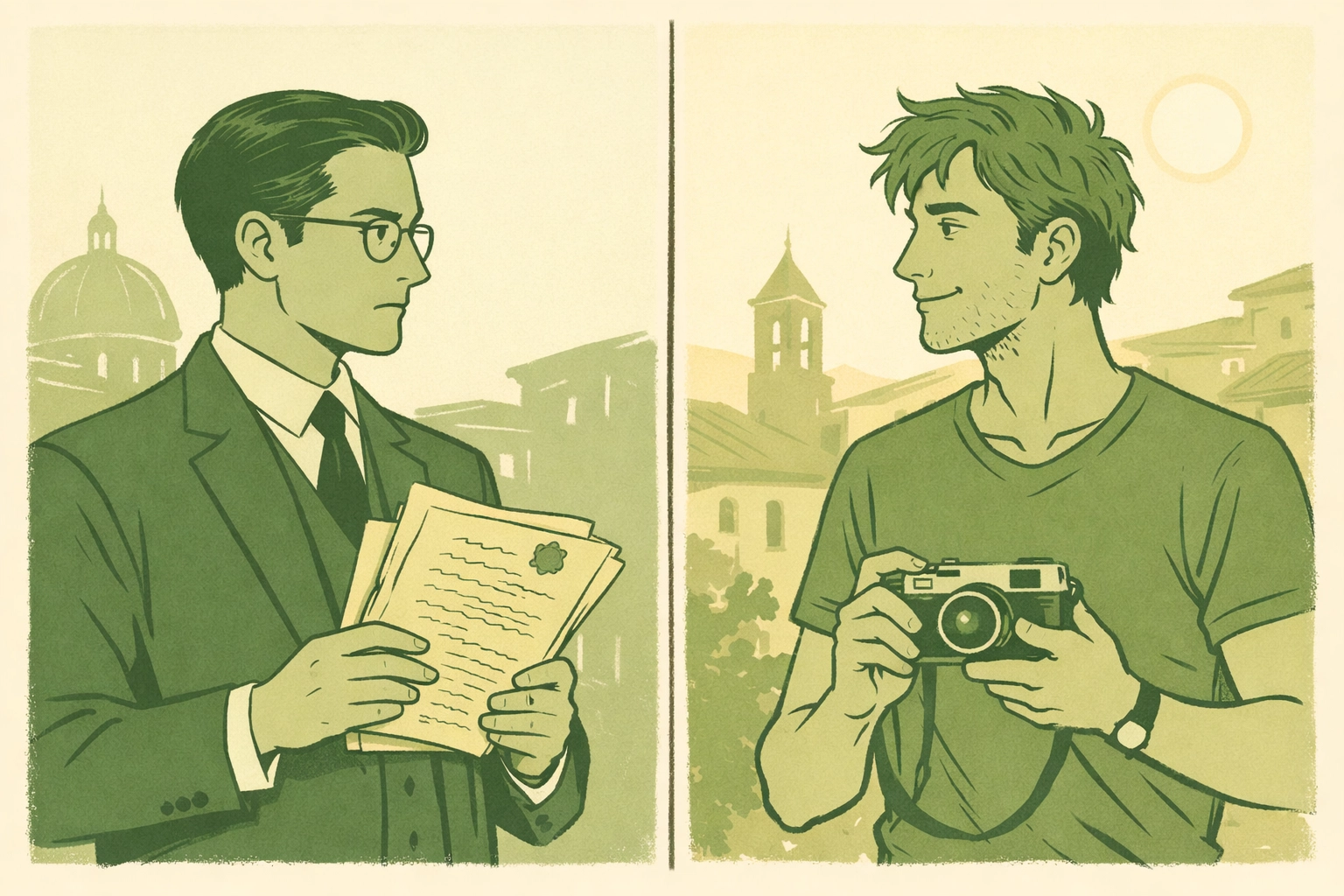 Historian and photographer contrast - opposites attract in MM romance story