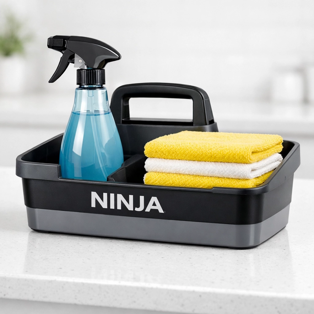 Professional cleaning tool caddy equipped for consistent weekly house cleaning Wellesley MA.