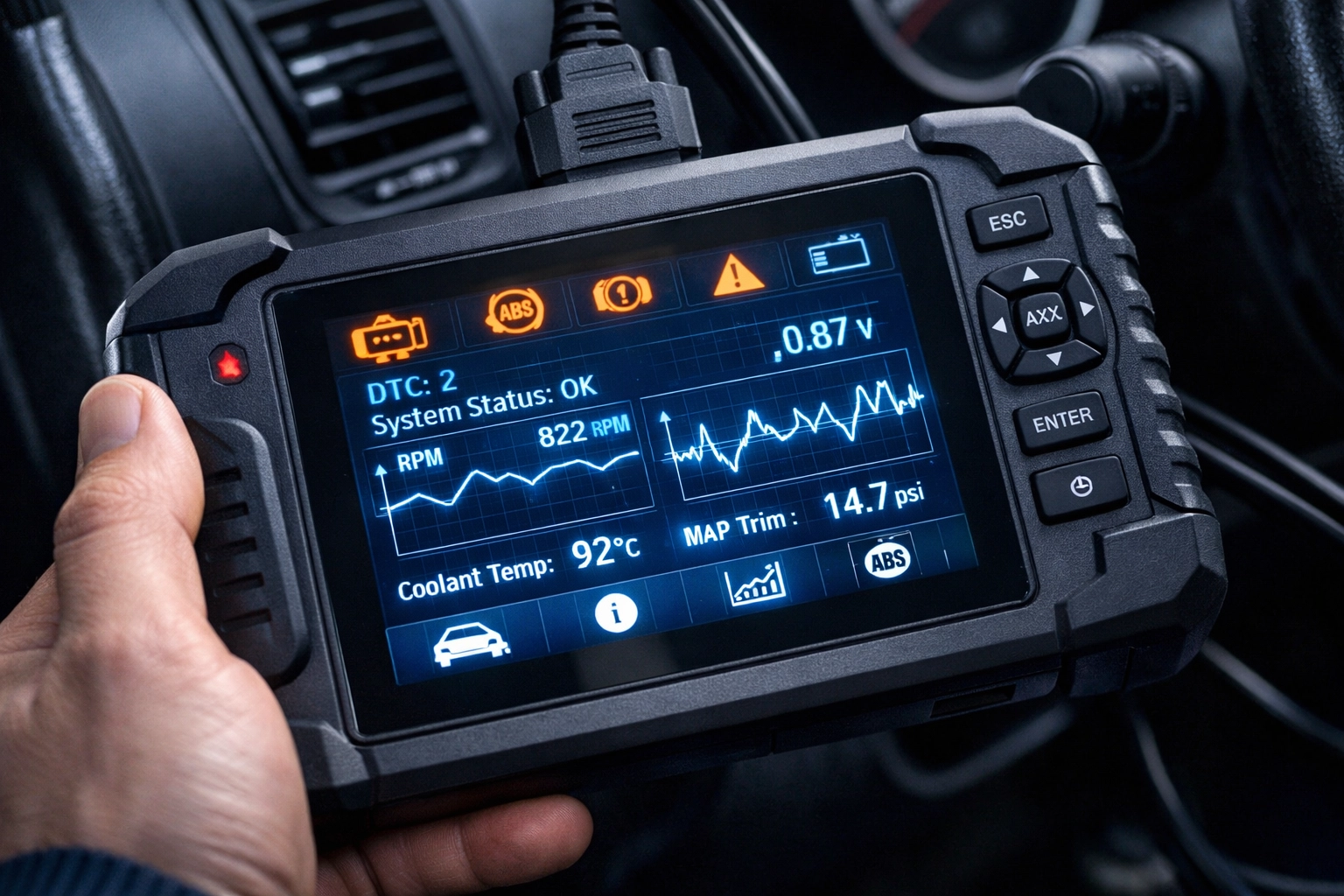 Advanced diagnostic scanner used for professional purchase inspections near me in Boise.