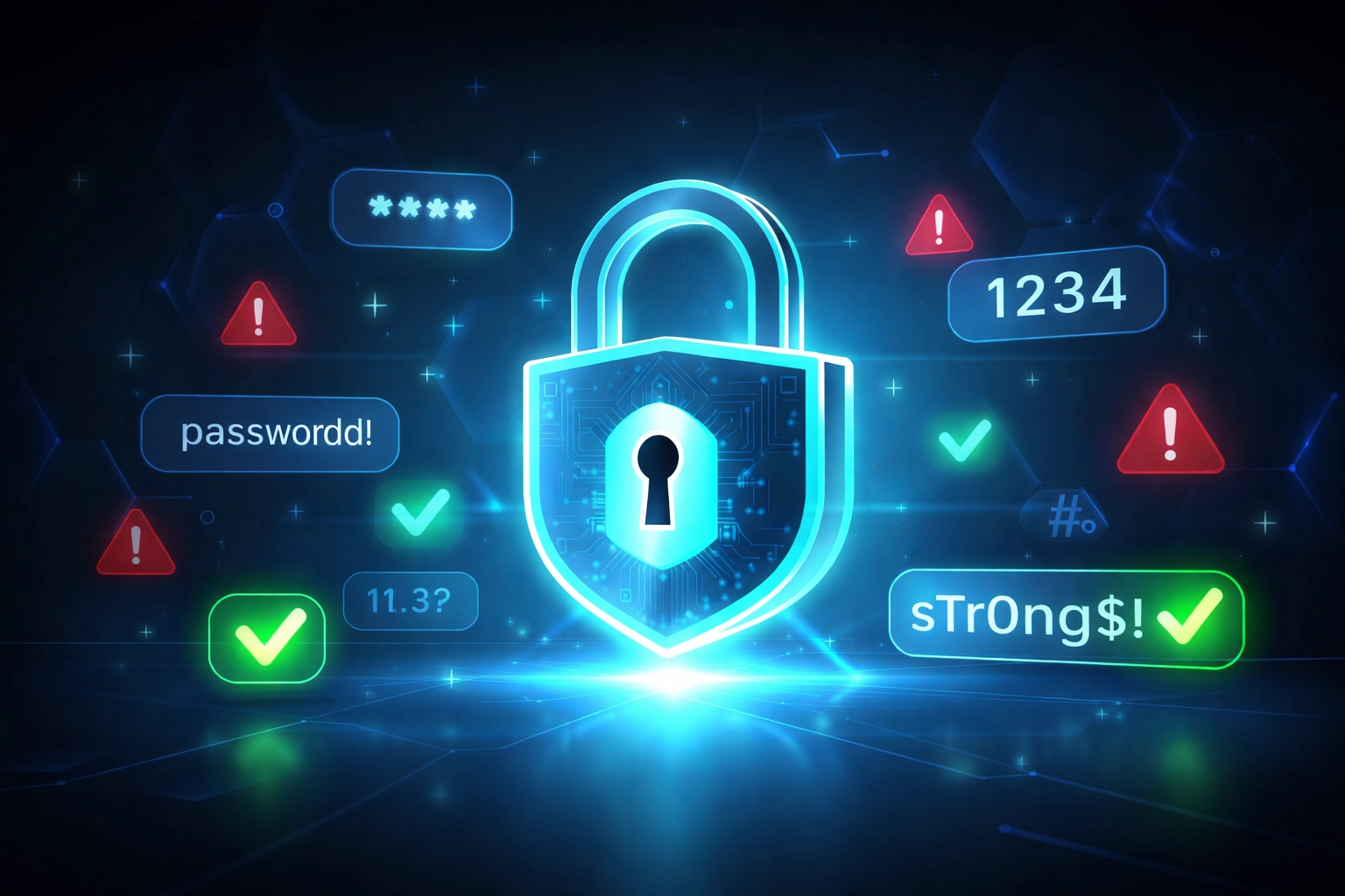 Digital padlock symbolizing strong password security for small business IT protection