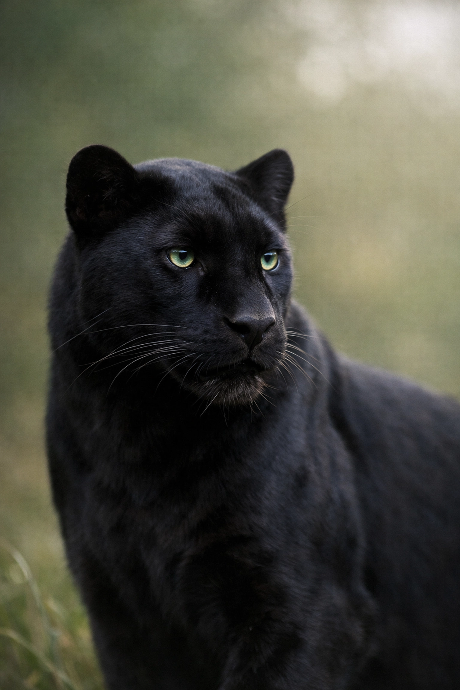 Close-up portrait of a black panther, showing authentic wildlife imagery used in zoo marketing.