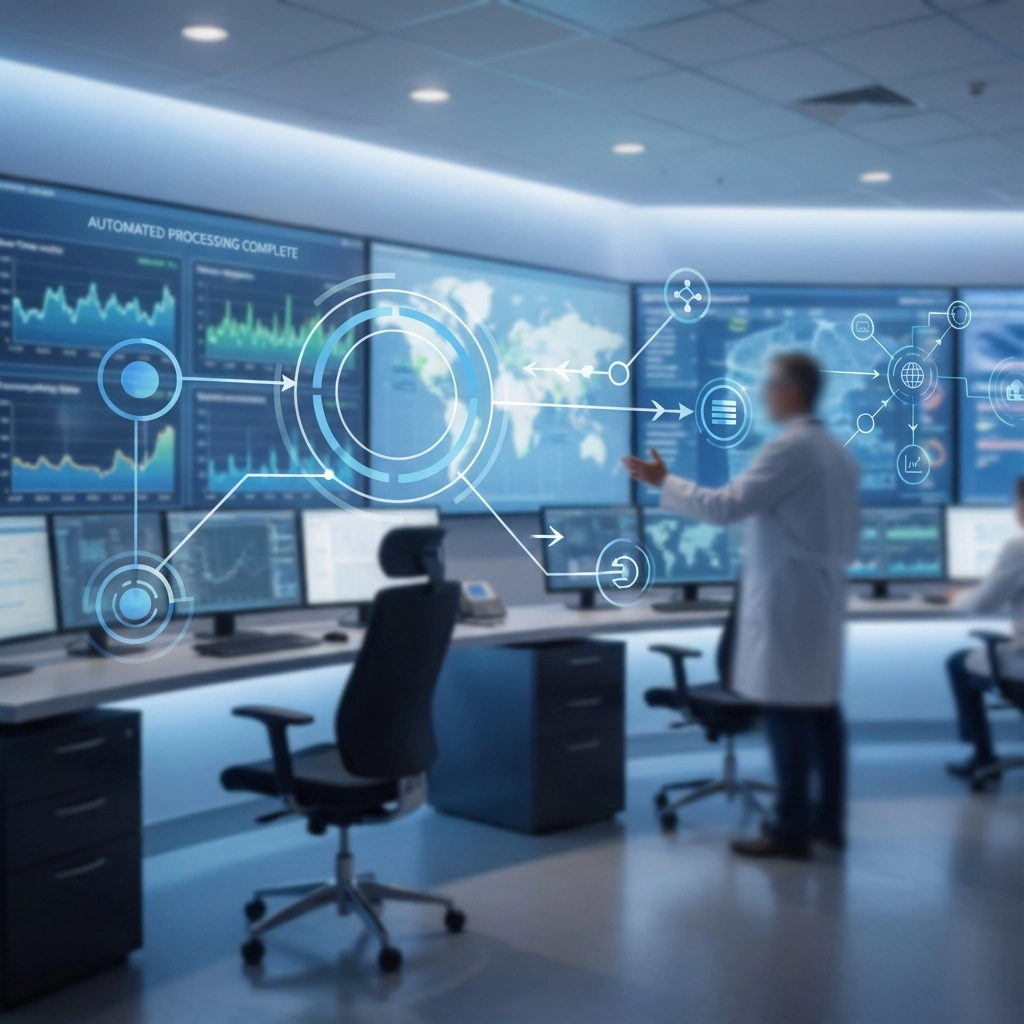 ROI visualization showing time savings from 45-minute manual reviews to 5-minute automated veteran intake and 133+ hours saved monthly