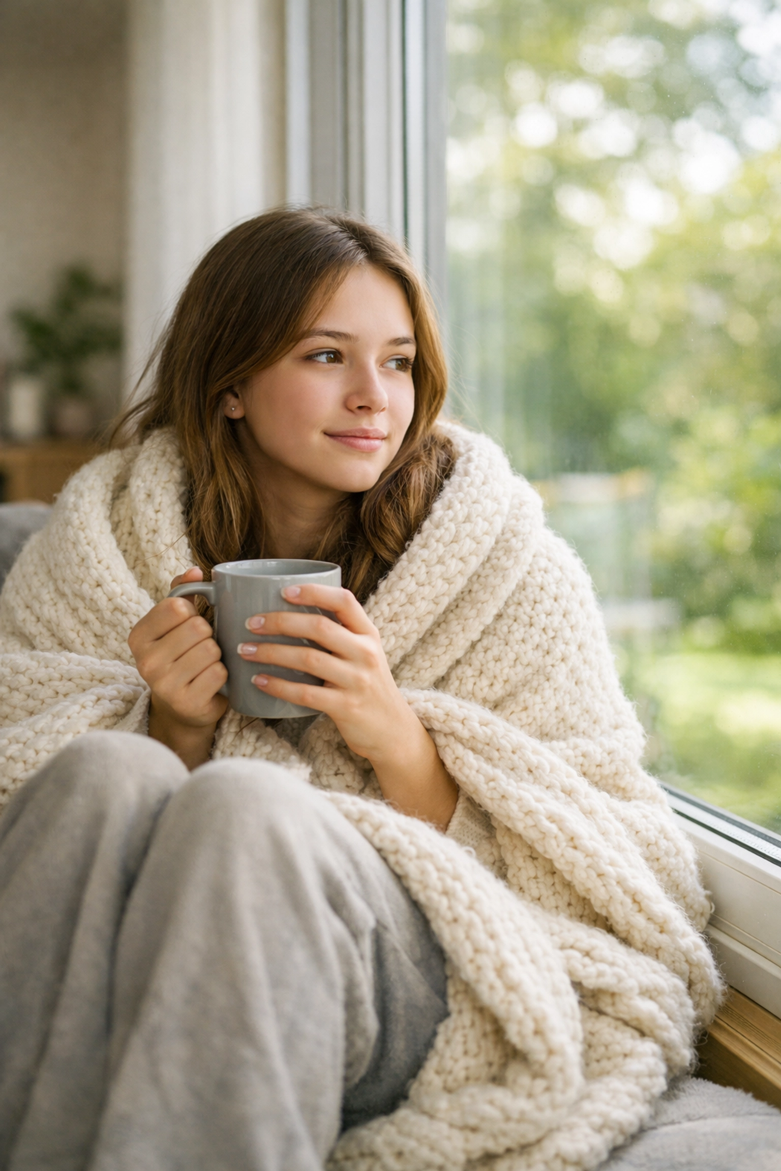 A teen girl experiences emotional safety and peace at a residential treatment center for teens.