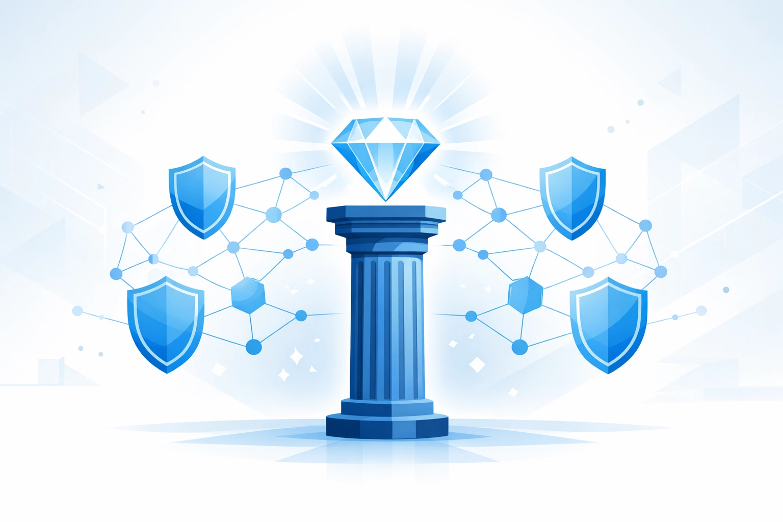 Digital authority pillar representing trustworthy content for AI search optimization