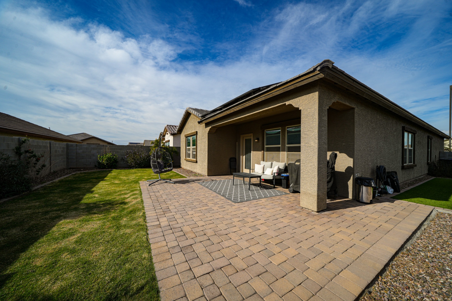 Arizona backyard with peaceful outdoor living space Arizona backyard with peaceful outdoor living space