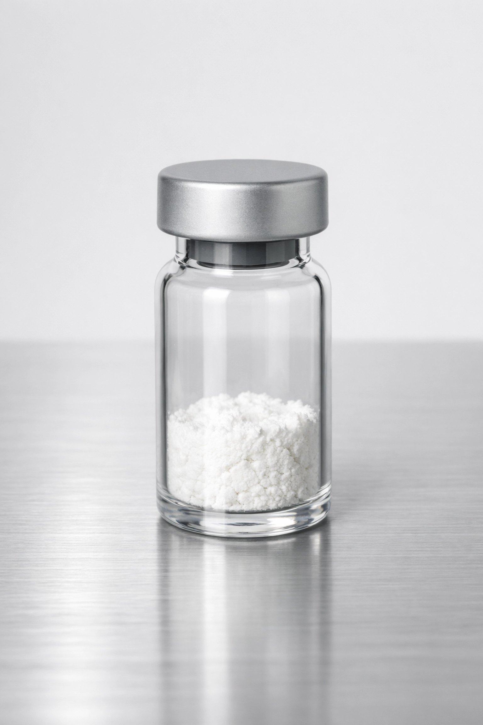 Single glass vial of research peptides for longevity and telomere protection research.