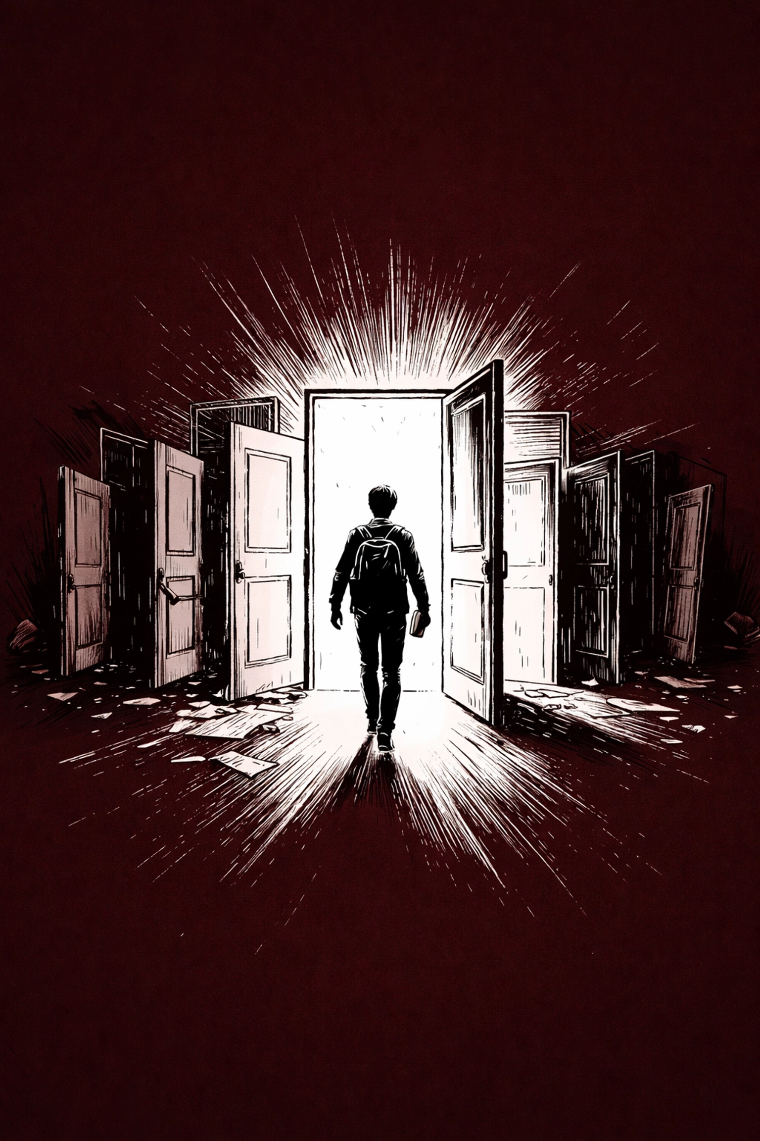 Creator stepping into a bright studio, symbolizing freedom from creative fragmentation and unified support