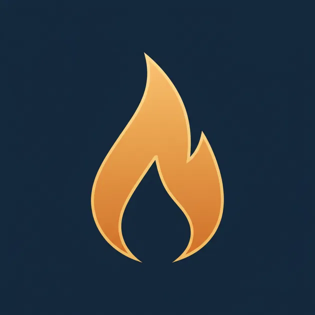 golden-flame-on-dark-blue-background