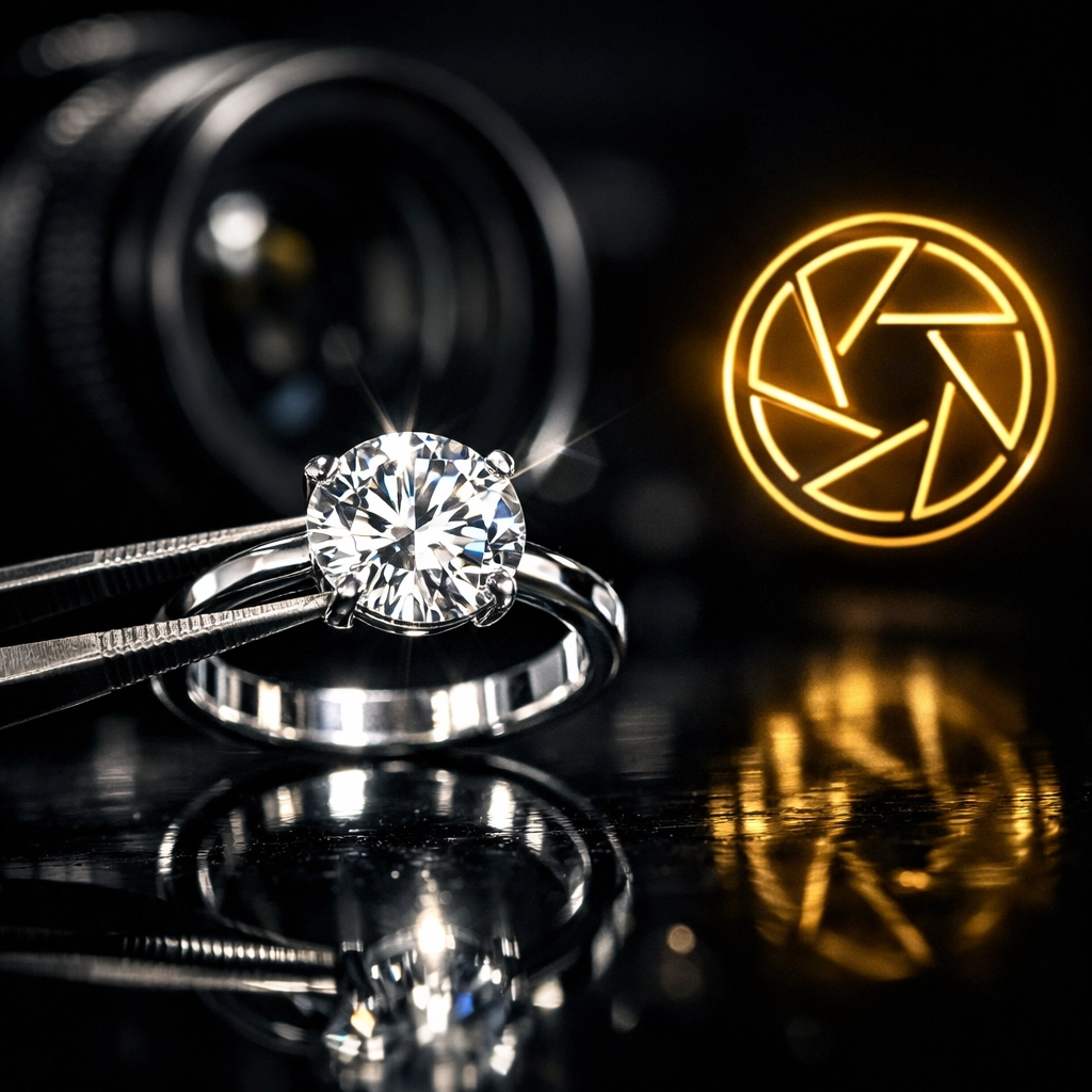 High-end diamond ring captured by professional photographers for estate jewelry buyers in Columbus Ohio.