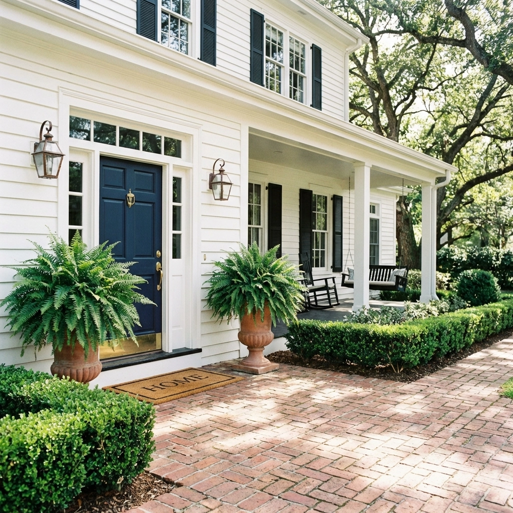 Welcoming front porch of a Southern Columbia home, emphasizing curb appeal for home sellers
