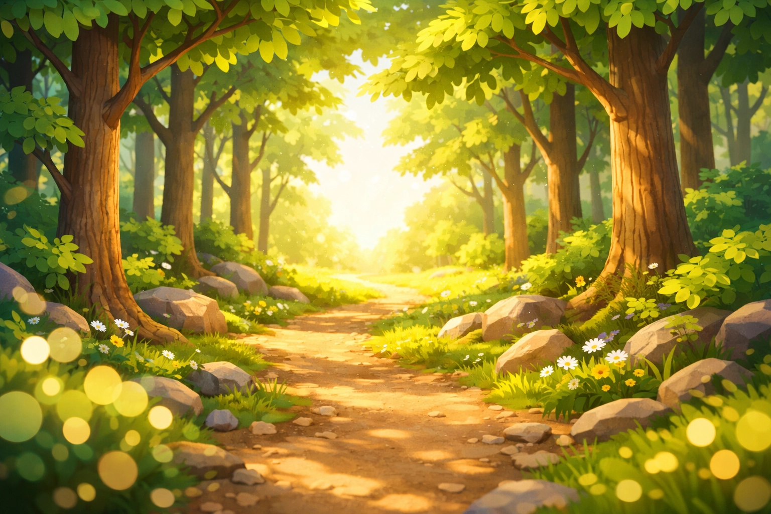 A sun-drenched forest path symbolizing the journey of faith and walking together in Christian community.