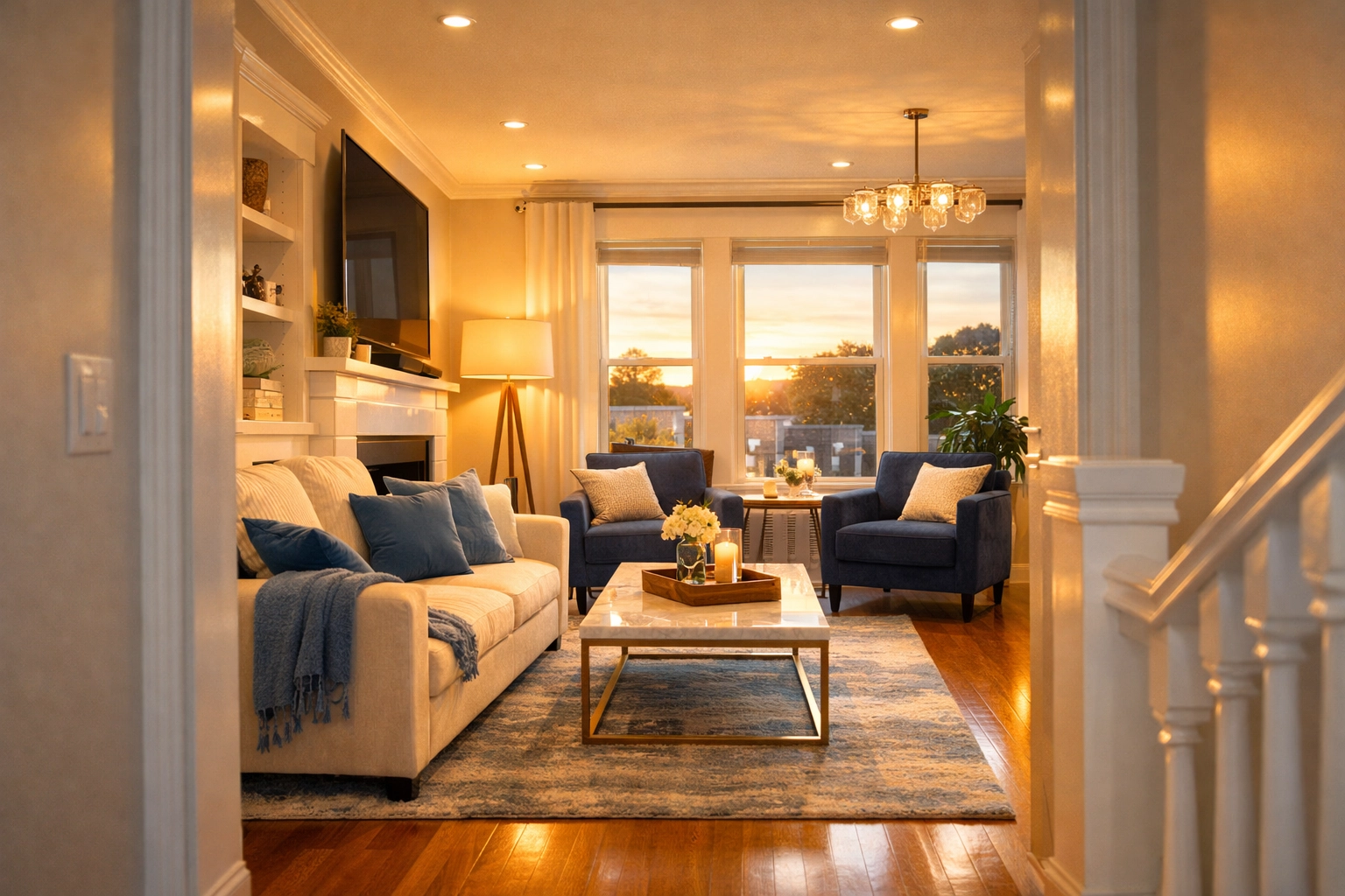 Pristine Worcester home interior ready for a night out after house cleaning Worcester MA.