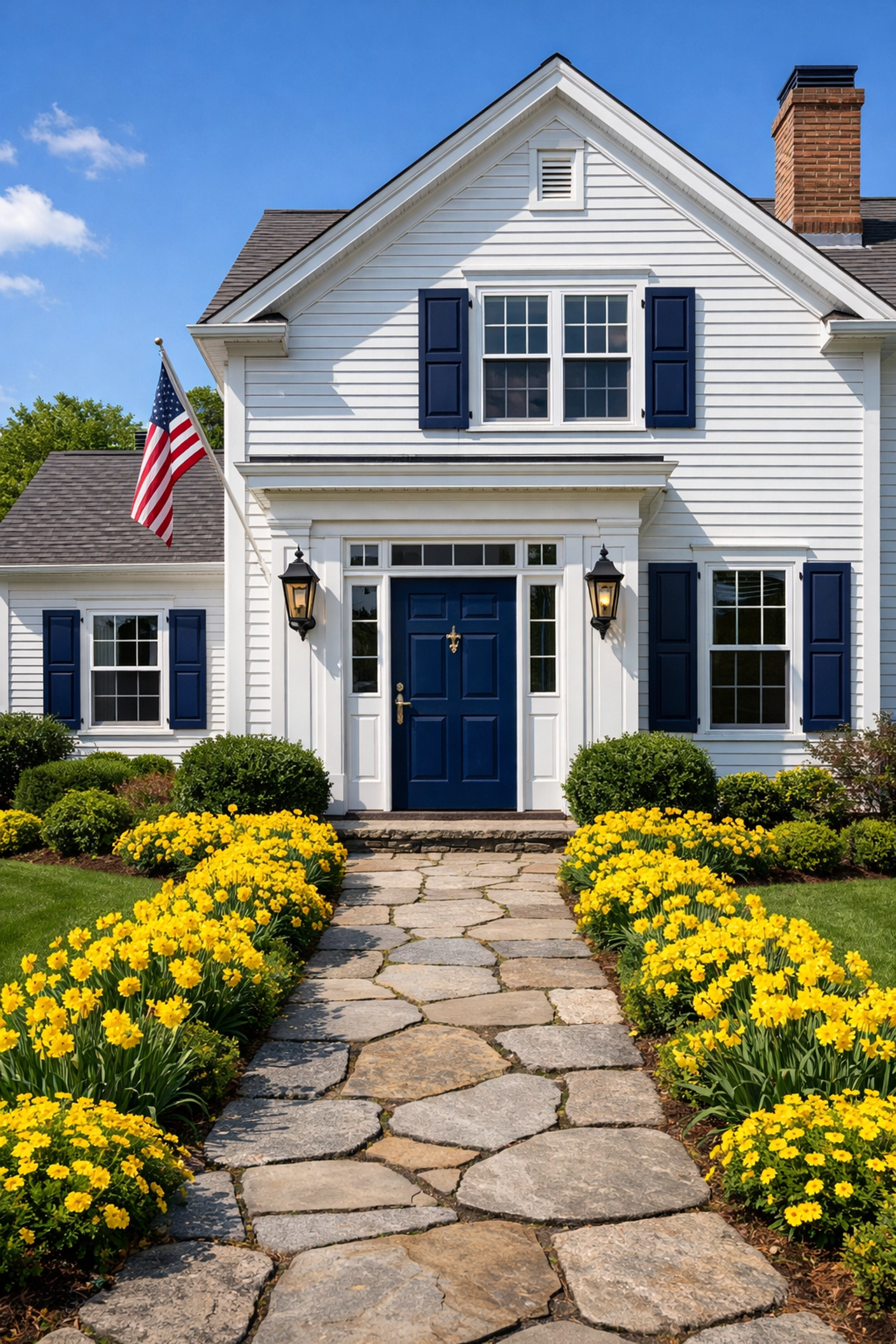 Exterior of a beautiful home maintained by a local house cleaning Ashburnham MA company.