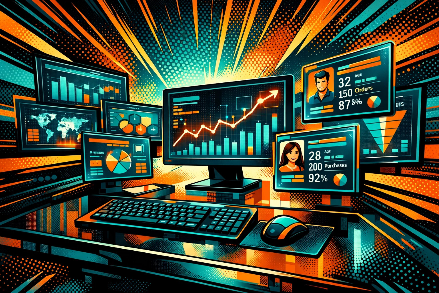 CRM automation dashboard displaying lead data and pipeline metrics for sales teams