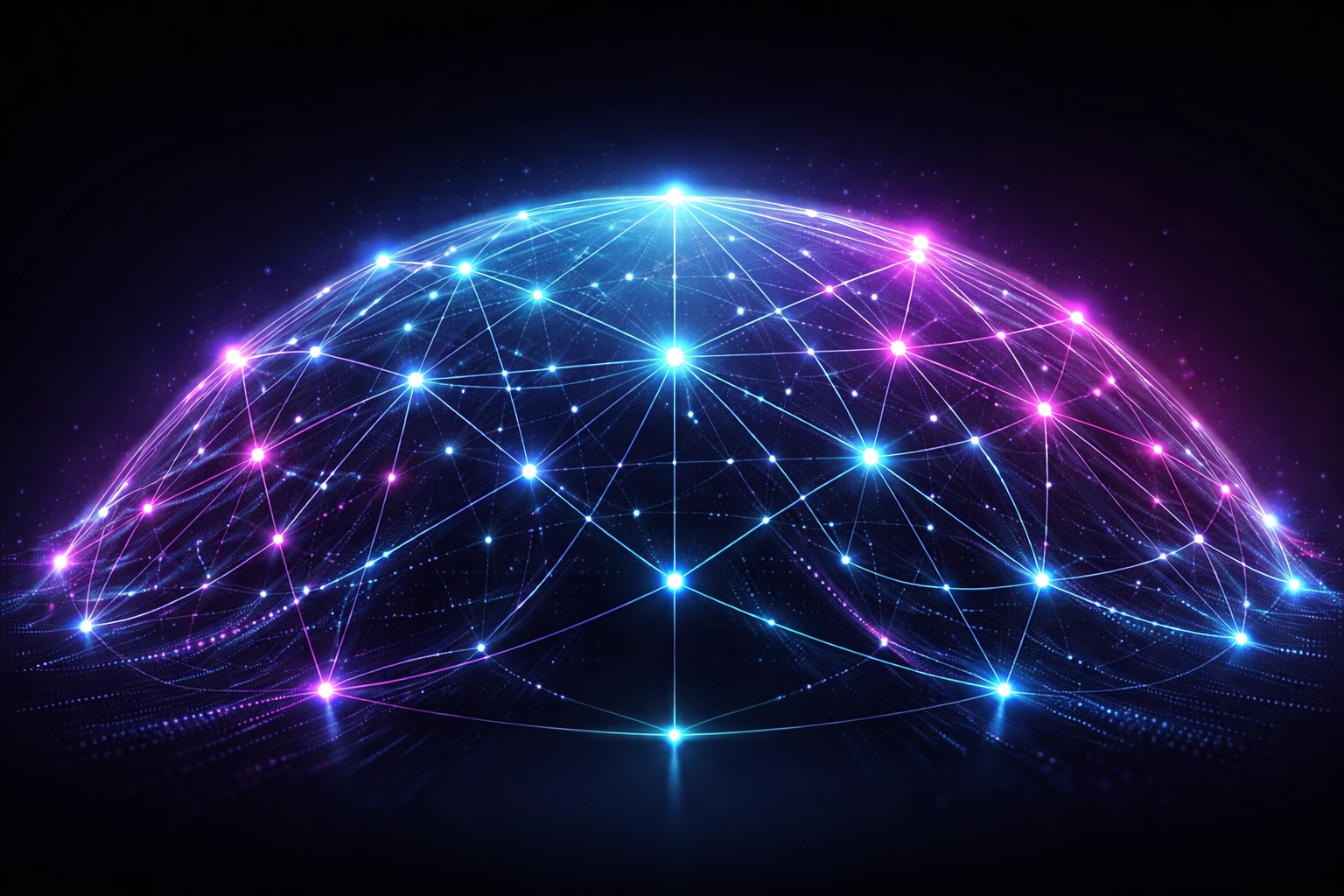 Abstract digital network depicts a modern health benefits ecosystem, emphasizing transparency and smart coverage strategies with Quilt Benefits.