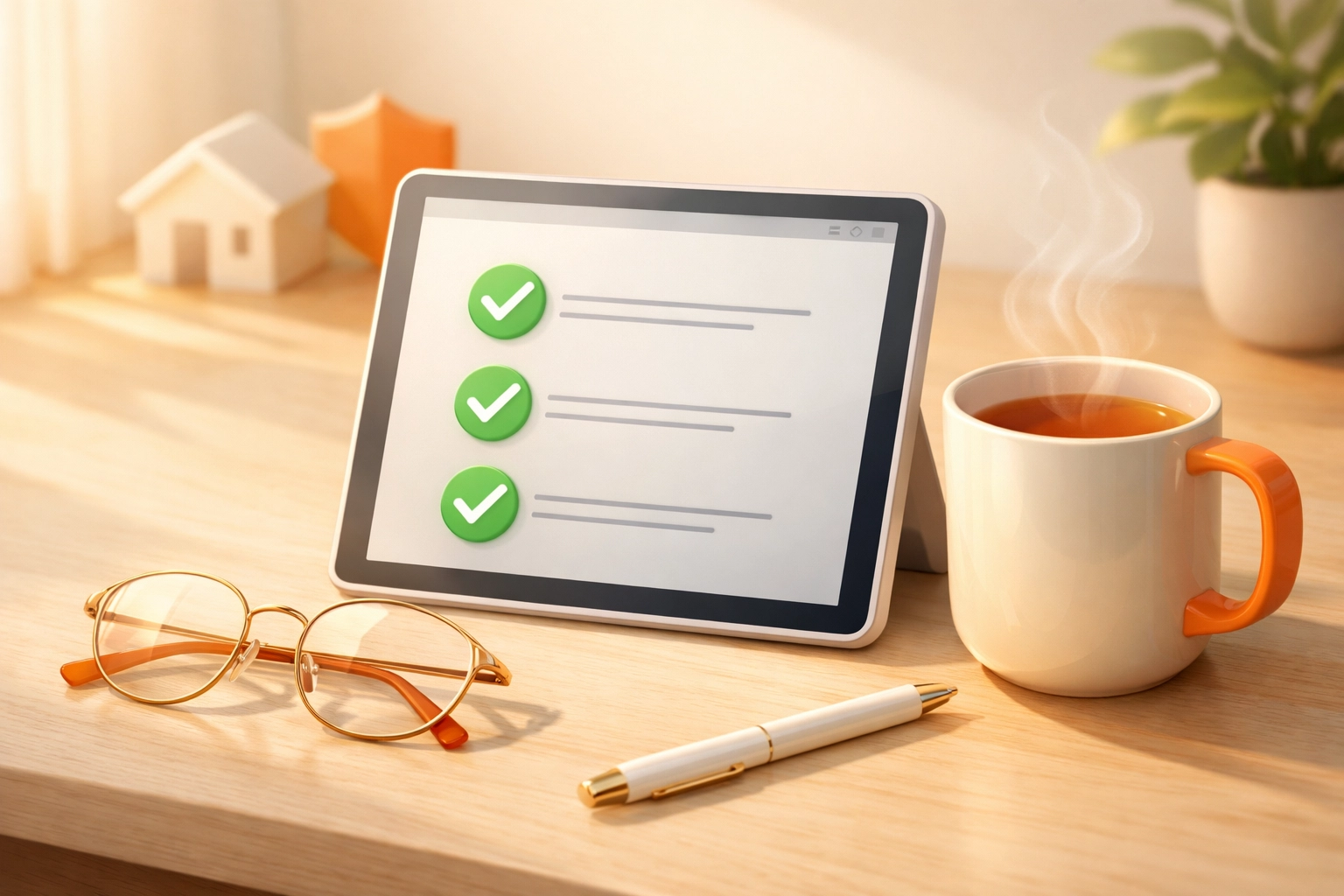 Professional Massachusetts surrogacy insurance review checklist on a tablet for a surrogate's financial protection.