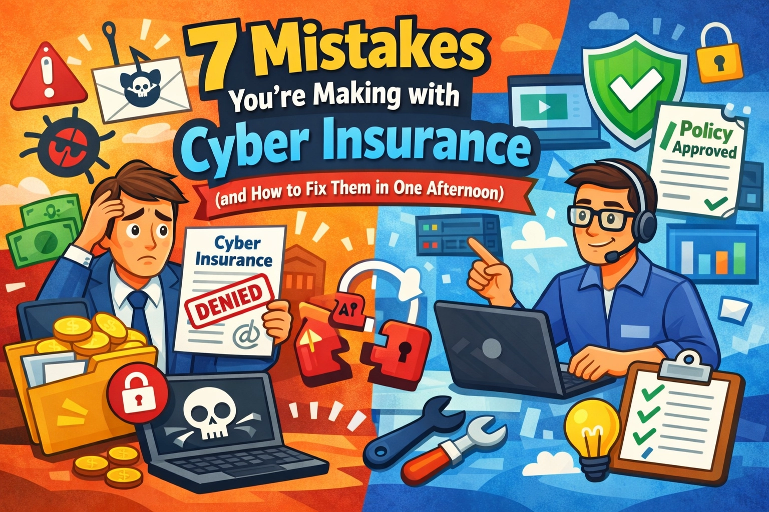 [HERO] 7 Mistakes You’re Making with Cyber Insurance (and How to Fix Them in One Afternoon)