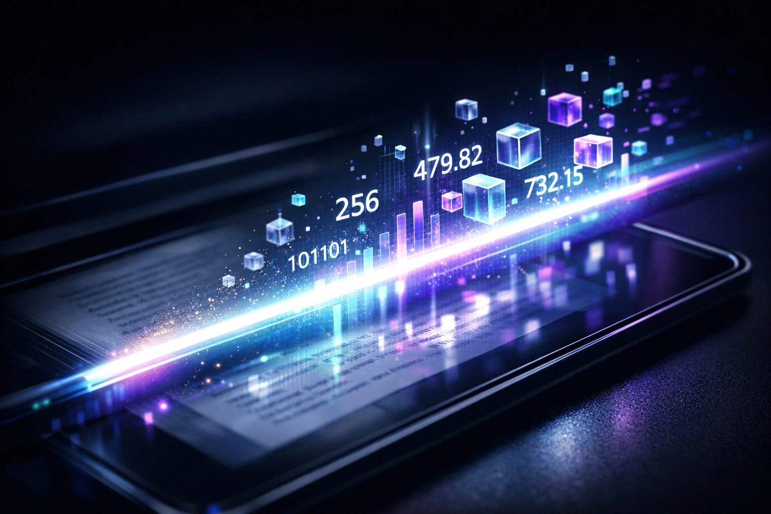 KI-gestützte Extraktion von Rechnungsdaten und Dokumentenmanagement im digitalen Büro.