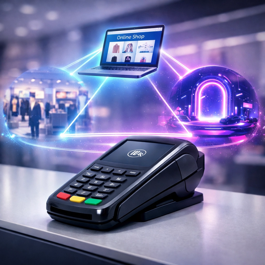 Crypto POS terminal connecting physical store, online shop, and metaverse commerce