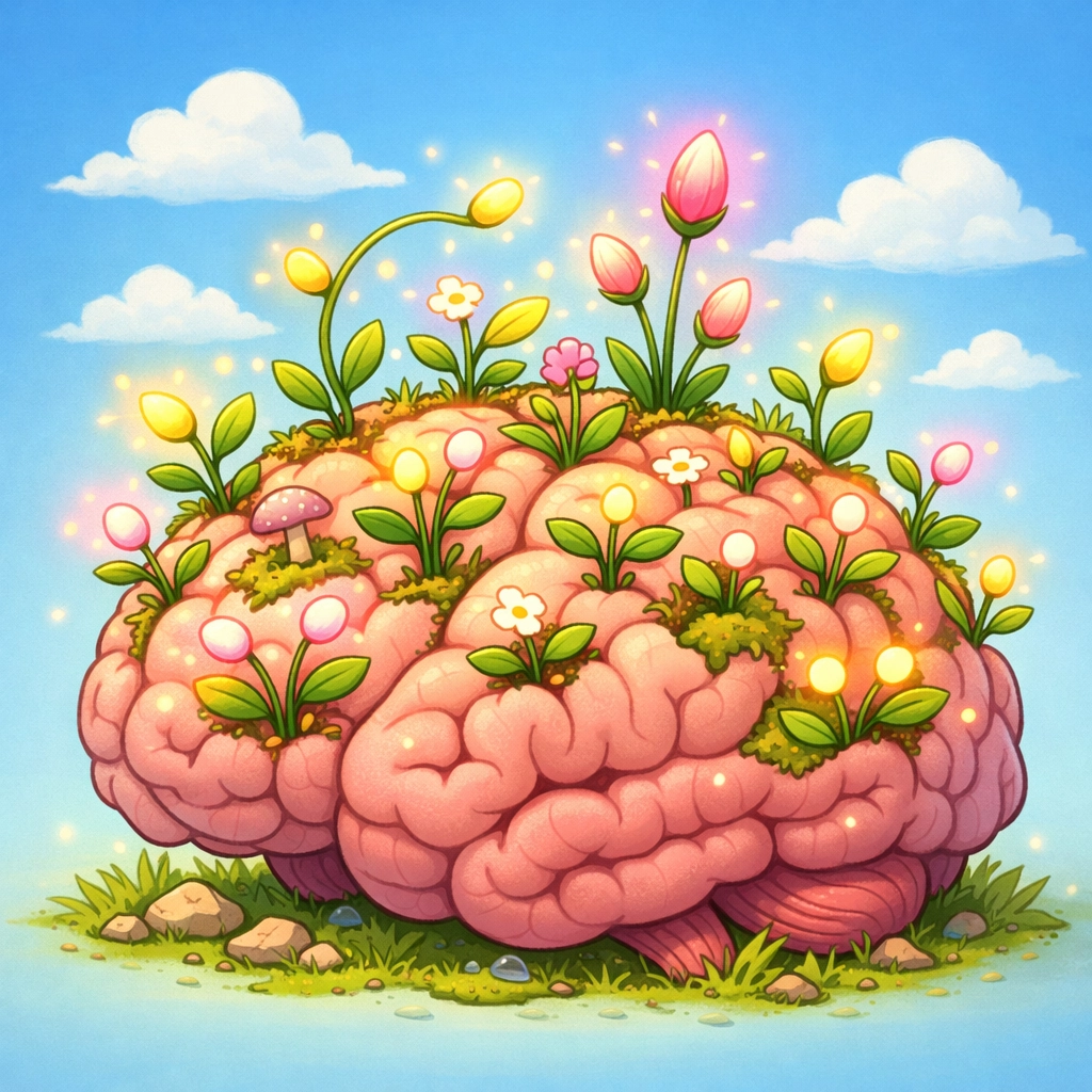 Cerebro desarrollando nuevas conexiones neuronales con microlearning constante