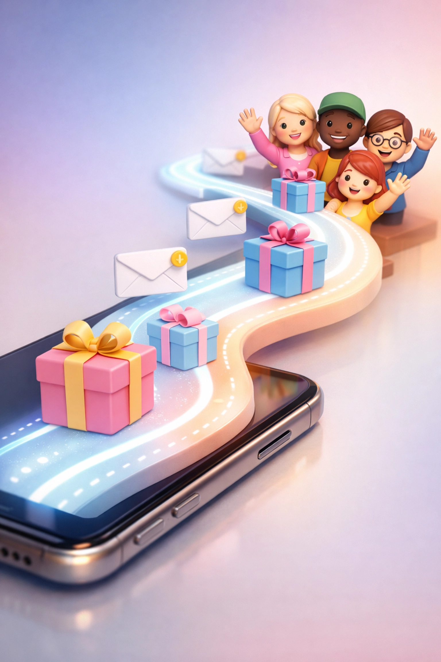 A digital marketing funnel showing lead magnets and email tips leading to happy customers.