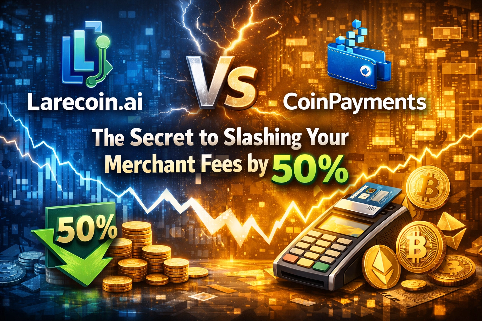 [HERO] Larecoin.ai Vs CoinPayments: The Secret to Slashing Your Merchant Fees by 50%