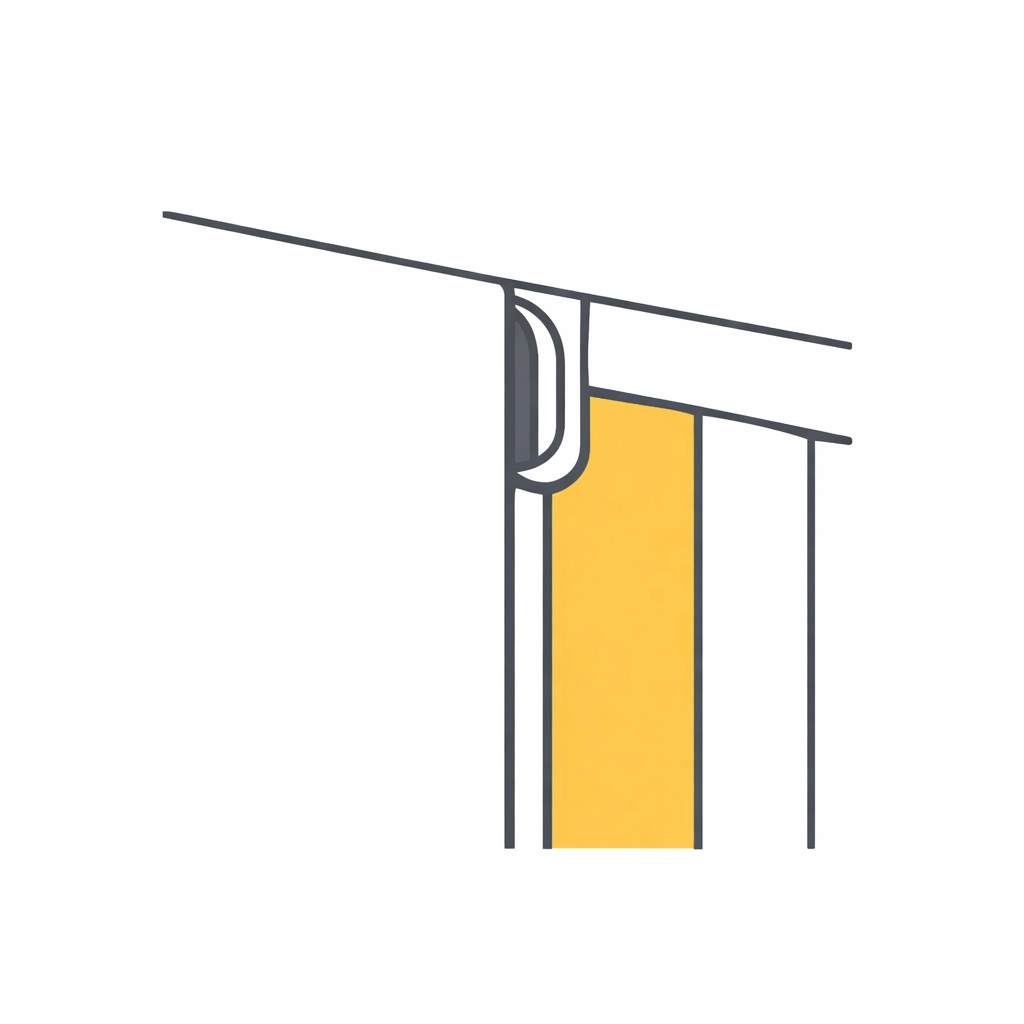 Illustration showing door weatherstripping seal to block drafts in Vancouver homes.