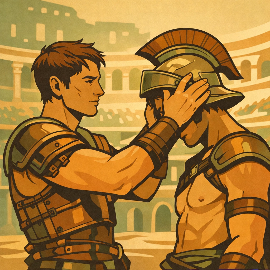Ancient Rome gladiator gay romance - epic MM historical fiction with cinematic potential