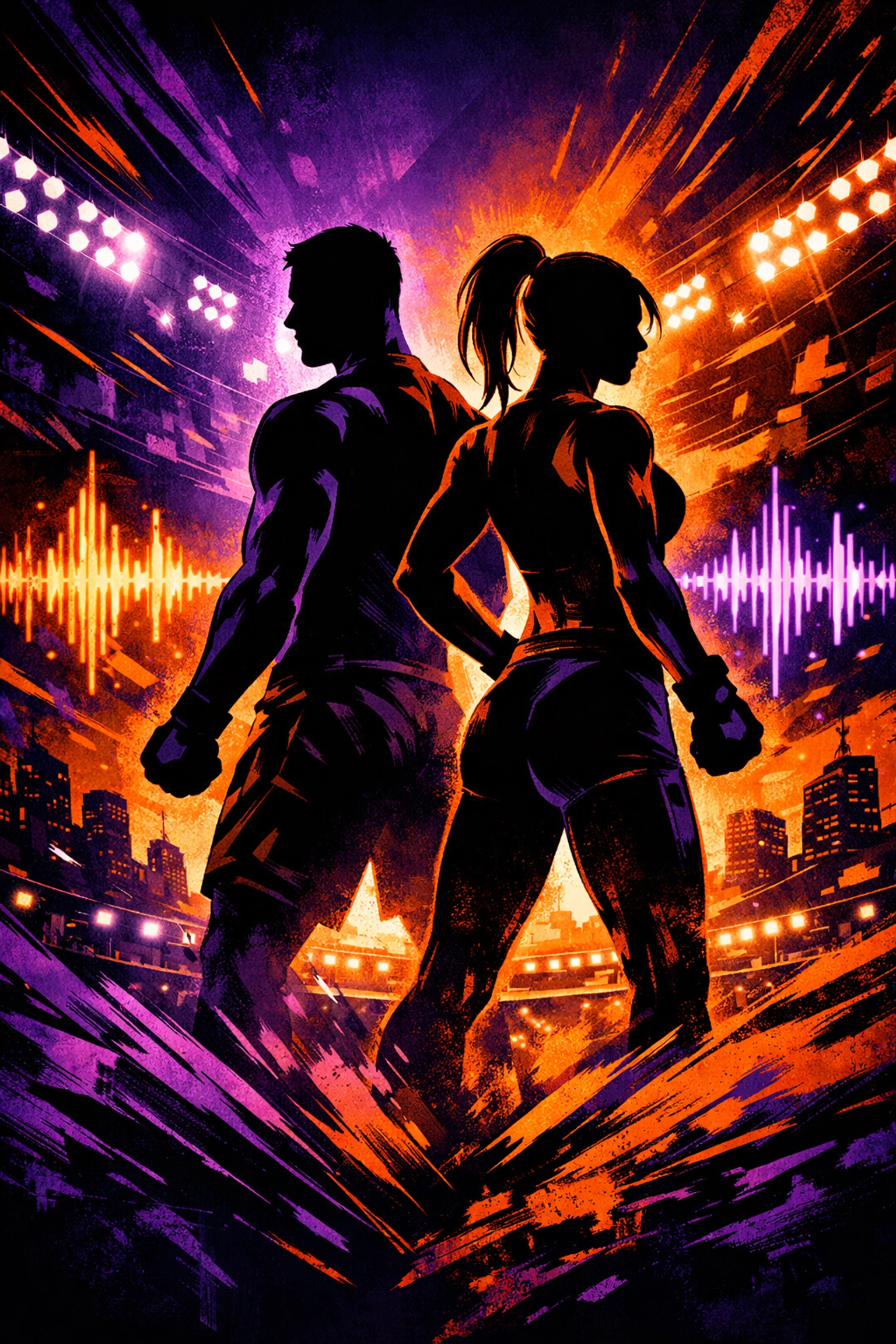 Powerful silhouette of athletes representing the Vargas family dynasty and their game-changing BKB signing.