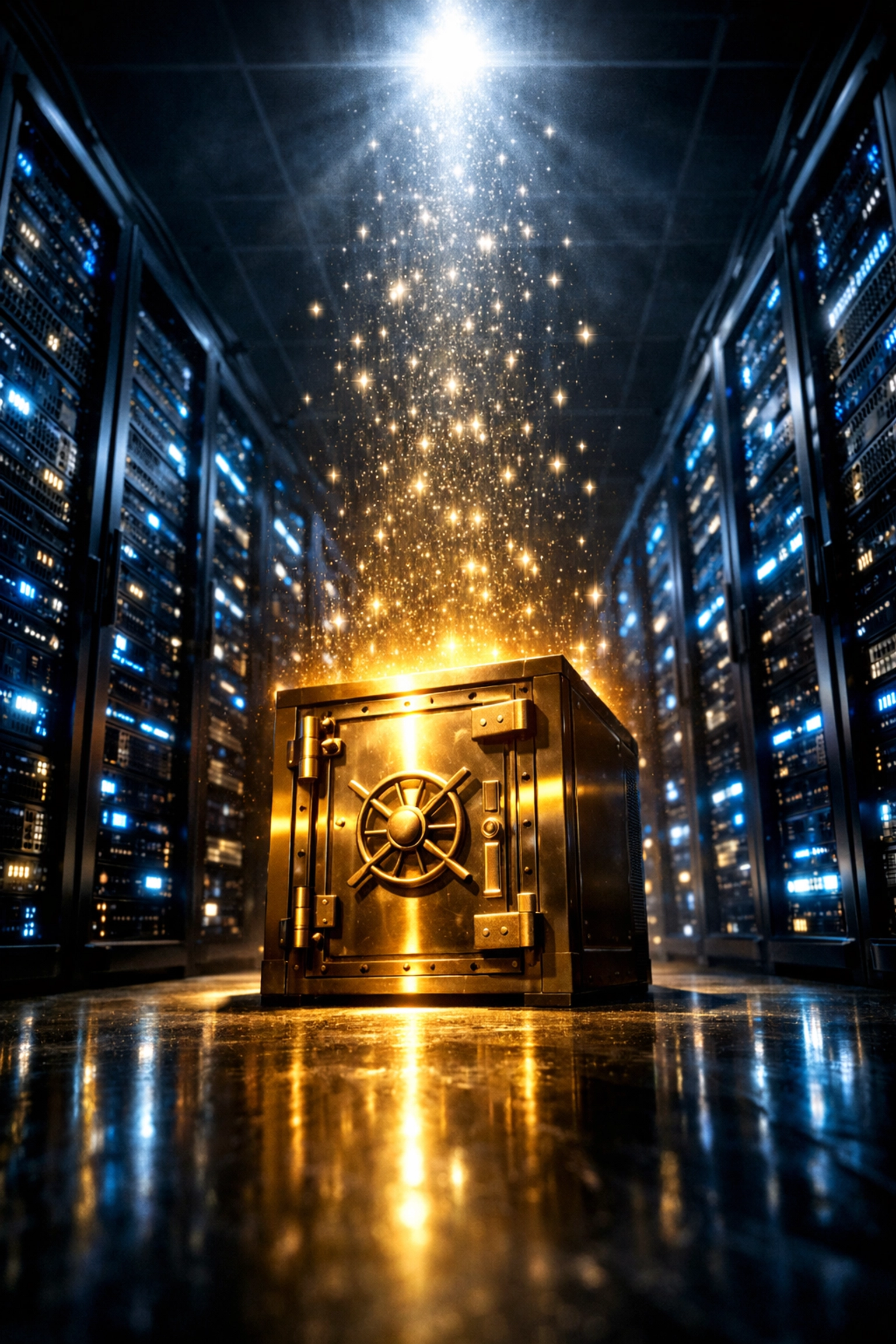 Encrypted cloud backup servers providing data protection and recovery for small businesses.