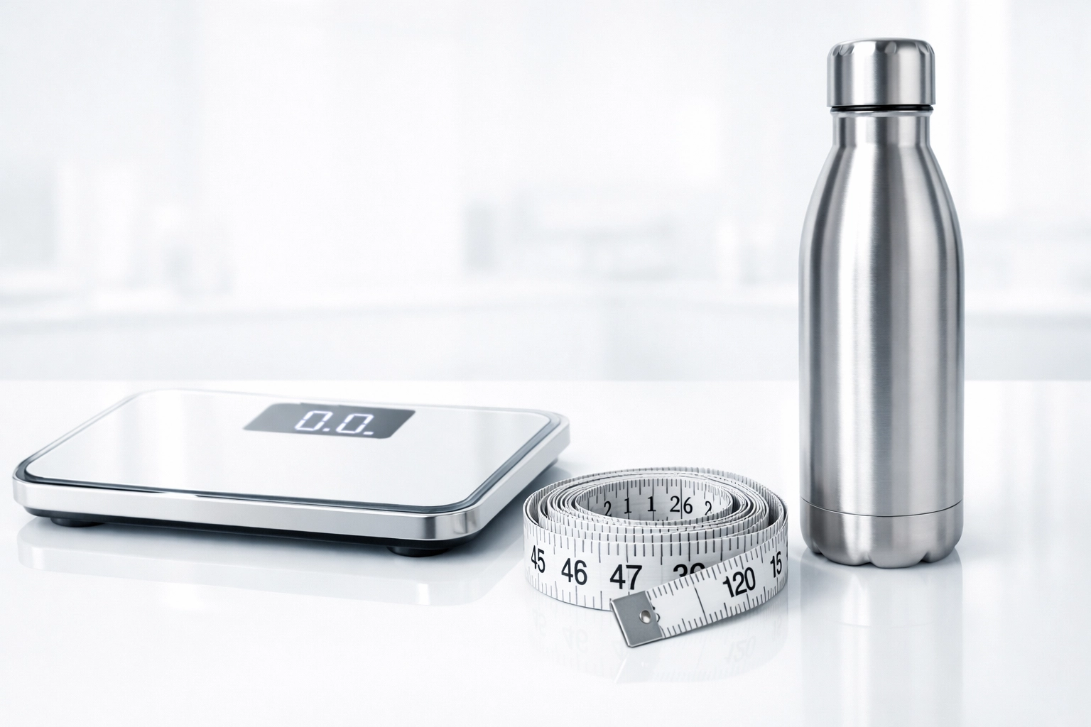 Digital scale and measuring tape highlighting Retatrutide’s record-breaking clinical weight loss results.