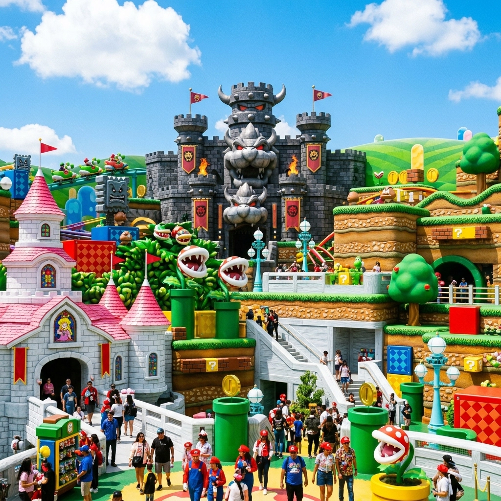 Universal Studios Hollywood Photography Guide 2026: Why Everyone Is Talking About These New Photo Spots 3 Vibrant Super Nintendo World at Universal Studios Hollywood, one of the best photography locations.