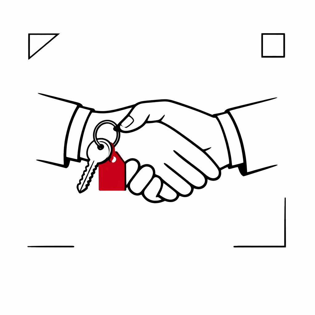 Poignée de main et remise de clés symbolisant l'expertise en courtage immobilier à Québec
