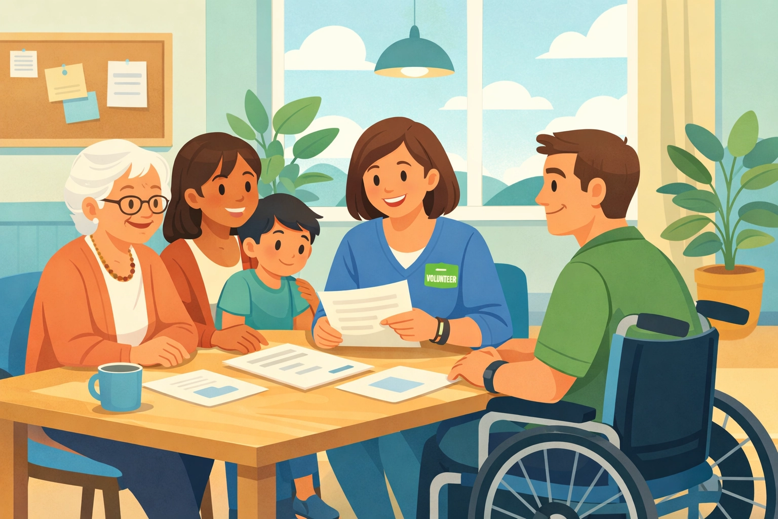 VITA volunteer helping New Haven taxpayers with free in-person tax preparation