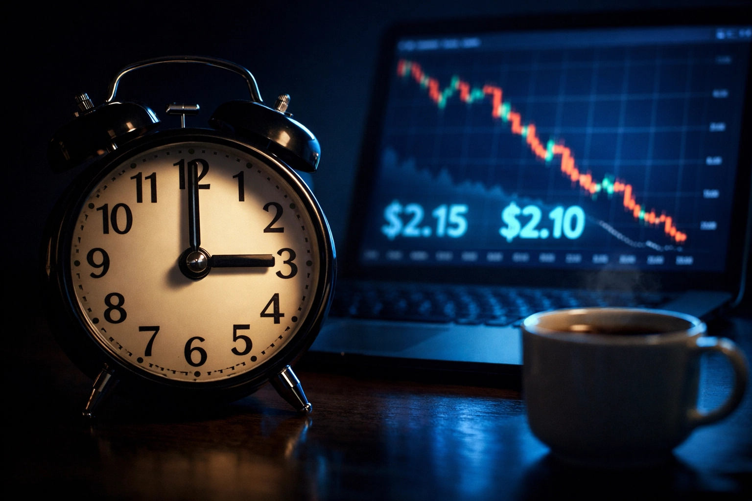 Late night crypto trading showing lower gas fees during off-peak hours at 3 AM